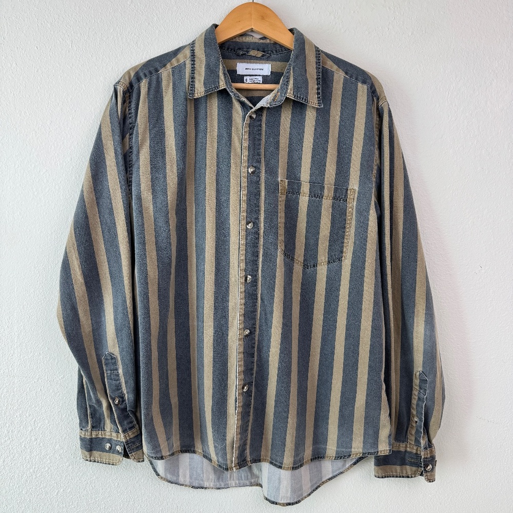 Striped Button-Down Cotton Shirt from Urban Outfitters (2010's)